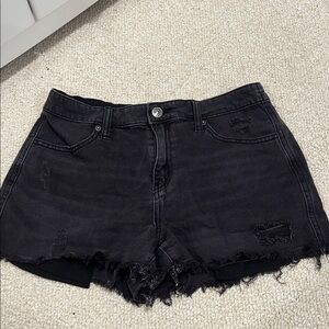 Aerie Women's Black Denim Shorts